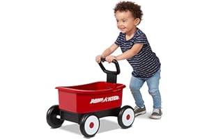 Radio Flyer My First Wagon, Push and Pull Toy Cart for Toddlers 1-4, Provides Walking Balance and Confidence