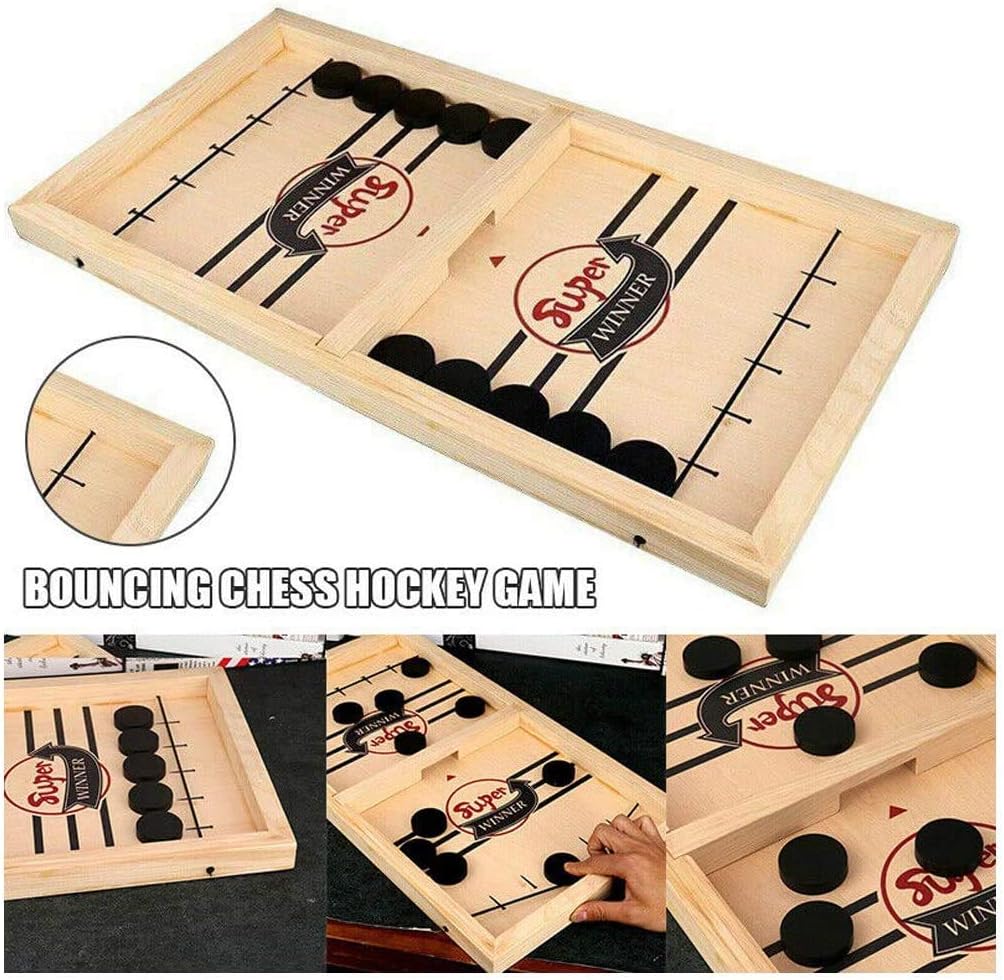 WuguTig 2in1 Fast Sling Puck Game Paced SlingPuck Winner Board Game Toys Juego Adult Kid