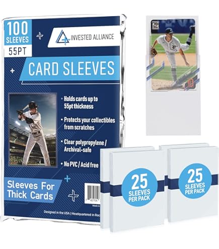 Amazon.com: Ultra Pro Thick Card Sleeves for Thick Jersey or Memorabilia  Sports Trading Cards by Topps 3 Pack : Toys & Games