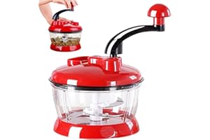 Manual Food Processor - 2L Vegetable Chopper with Large Capacity - Garlic Chopper Portable Sturdy Onion Chopper for Veggies G