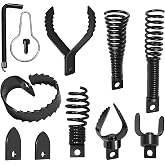 9 PCS Drain Snake Drill Attachment,Drain Cleaner Combination Cutter Head,Root Cutter For Drain Cleaning,Used in 50ft-100ft Ac Drain Cleaning Machine,for 5/16&rdquo; To 3/4&rdquo; Drain Snake Cables