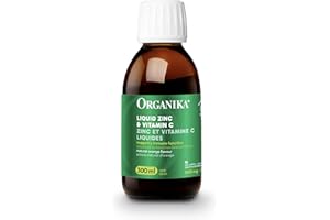 Organika Liquid Zinc and Vitamin C - Orange Flavour - Immunity Support- 300 ml (Pack of 1)