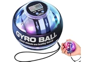 JWKPA Torque Ball Hand Exerciser,Gyro Ball Hand Wrist Exerciser with Counter,Compact and Portable, Auto-Start Colorful Lighting,Designed for Fitness Enthusiasts and Office Workers