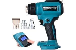 HEIMERDINGER Cordless Heat Gun Compatible with Makita 18V Battery, Max 1202°F Heavy Duty Hot Air Gun with Overload Protection,Fast Heating for Crafting, Shrink Tubing,Vinyl Wrap