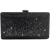 Boutique De FGG Crystal Evening Bags for Women Formal Party Box Clutch Wedding Rhinestone Handbags Bridal Clutch Purse,Mini