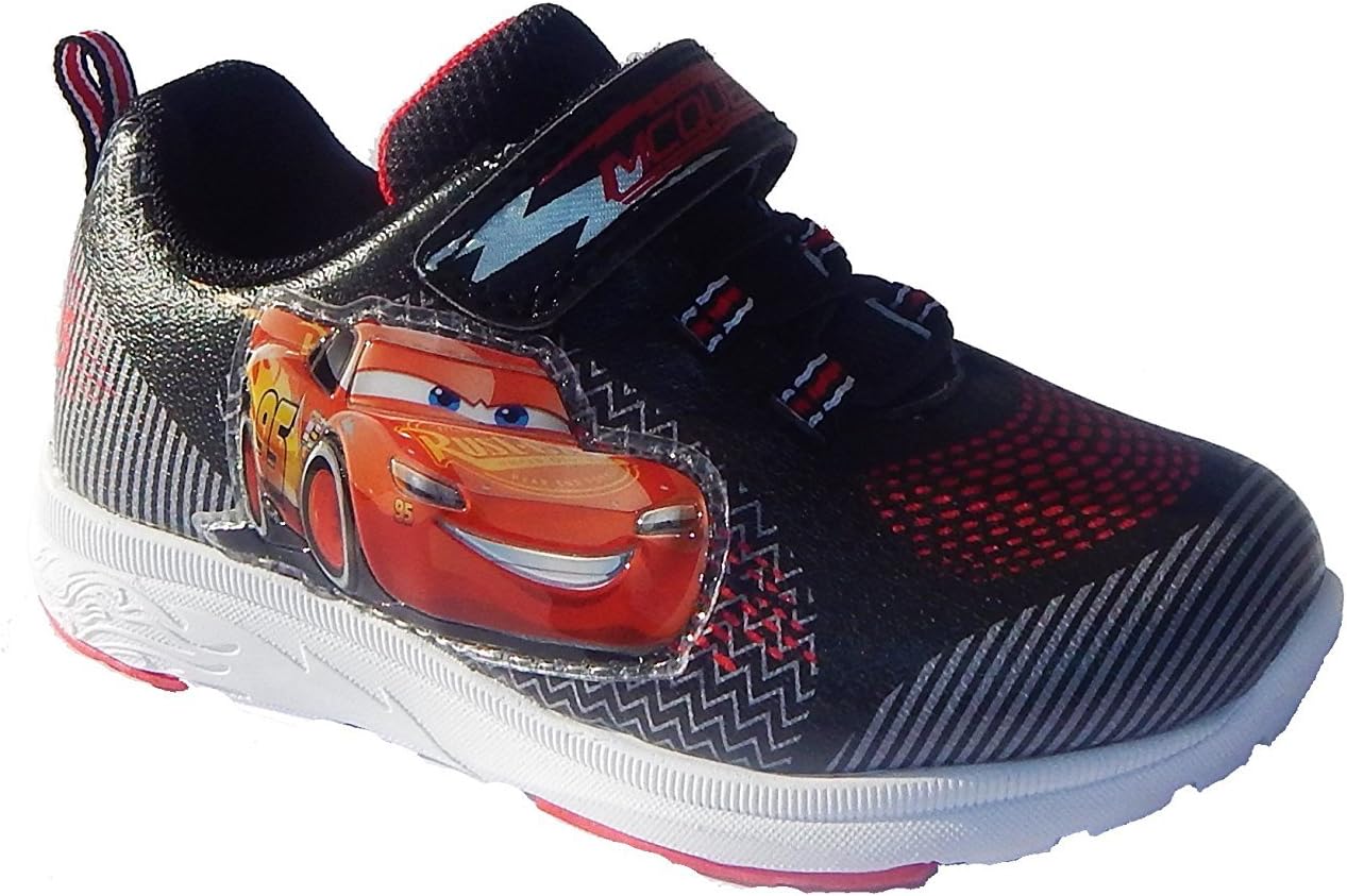 Disney Cars 3 Lightning McQueen Light-Up Shoes Sneakers Toddler's & Boys Sizes (Baby/Toddler's 6) Black
