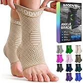 Modvel Foot & Ankle Brace Socks for Sprained Ankle Compression Sleeve - Plantar Fasciitis Relief Brace, Foot Support for pain Women & Men - Tendonitis & Arthritis Feet Sleeve, Stabilizing Ankles Wrap