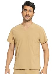 COZYFIT Scrub Top for Men - Stretch V-Neck Scrubs