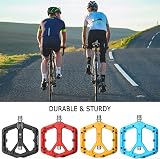 GEWAGE Mountain Bike Pedals Non-Slip Nylon 9/16 Wide Flat Yellow view 7