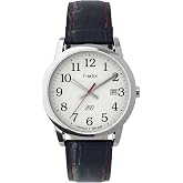 Timex Men's Easy Reader America 250 35mm Watch - Blue Strap White Dial Silver-Tone Case
