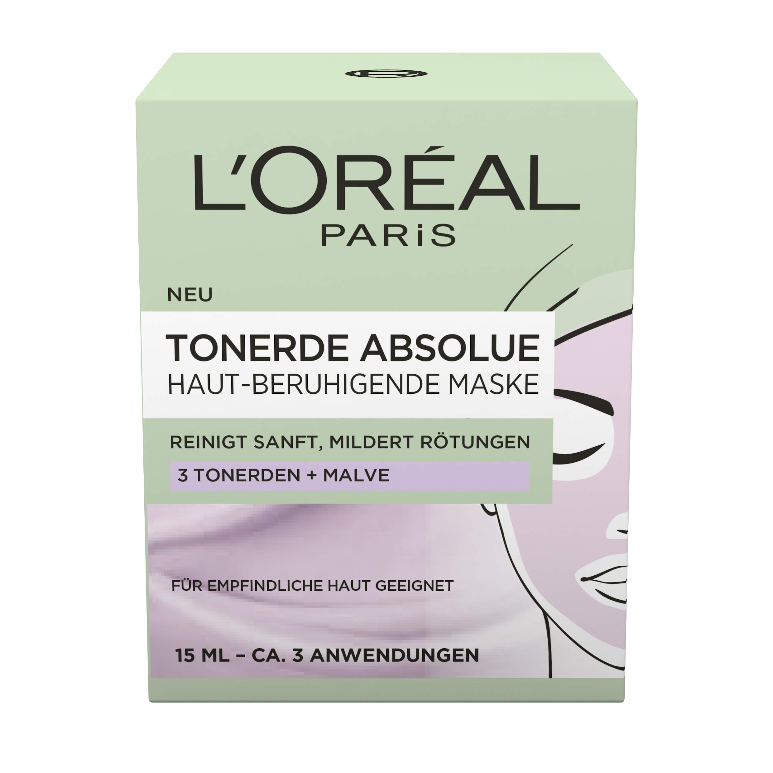 L'Oréal Paris Clay Absolue Skin Soothing Mask Pack of 2 x 15 ml