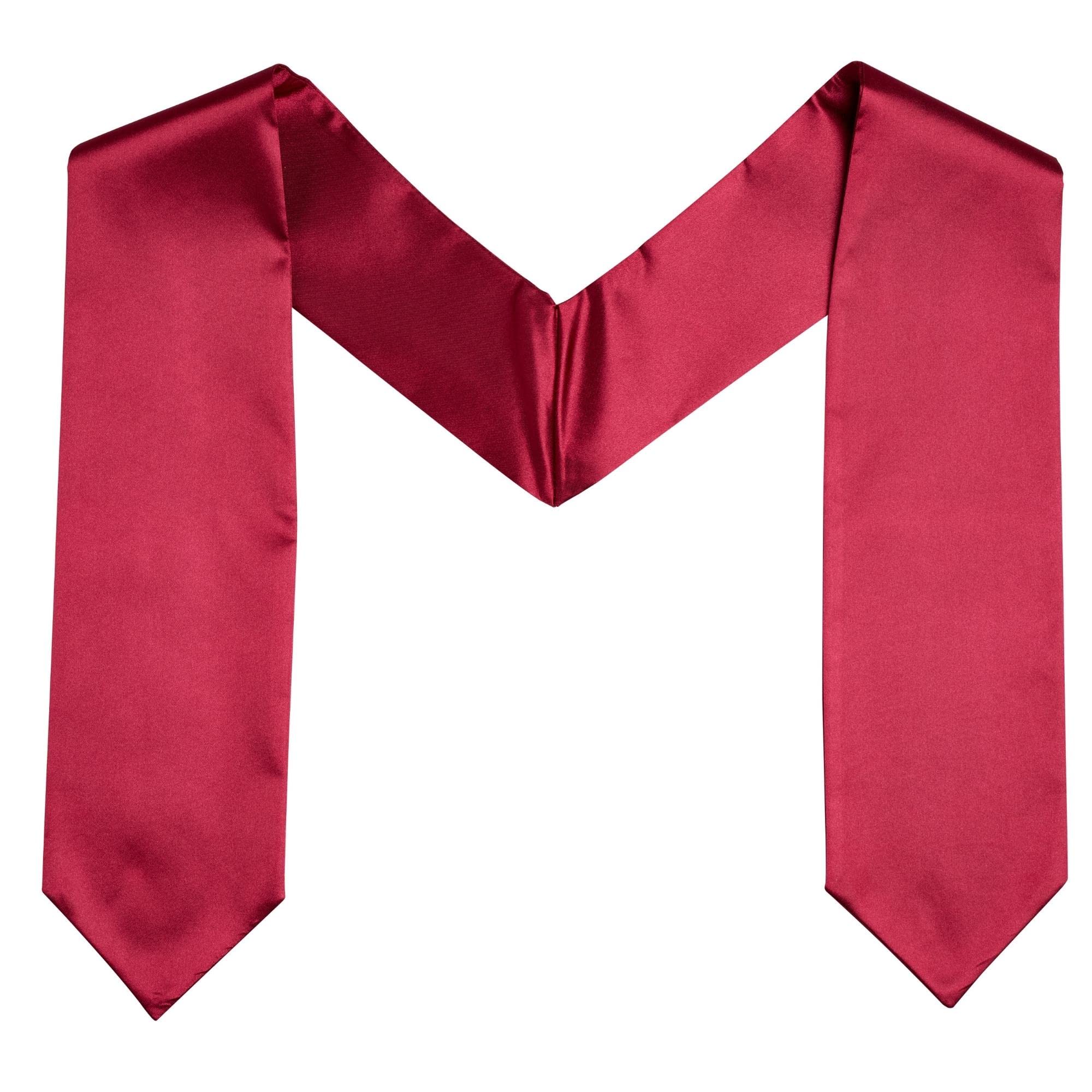 Ashington Graduation Stole and Church Ceremony Sash - Graduation Clothing For School Academic or Religious Events Maroon