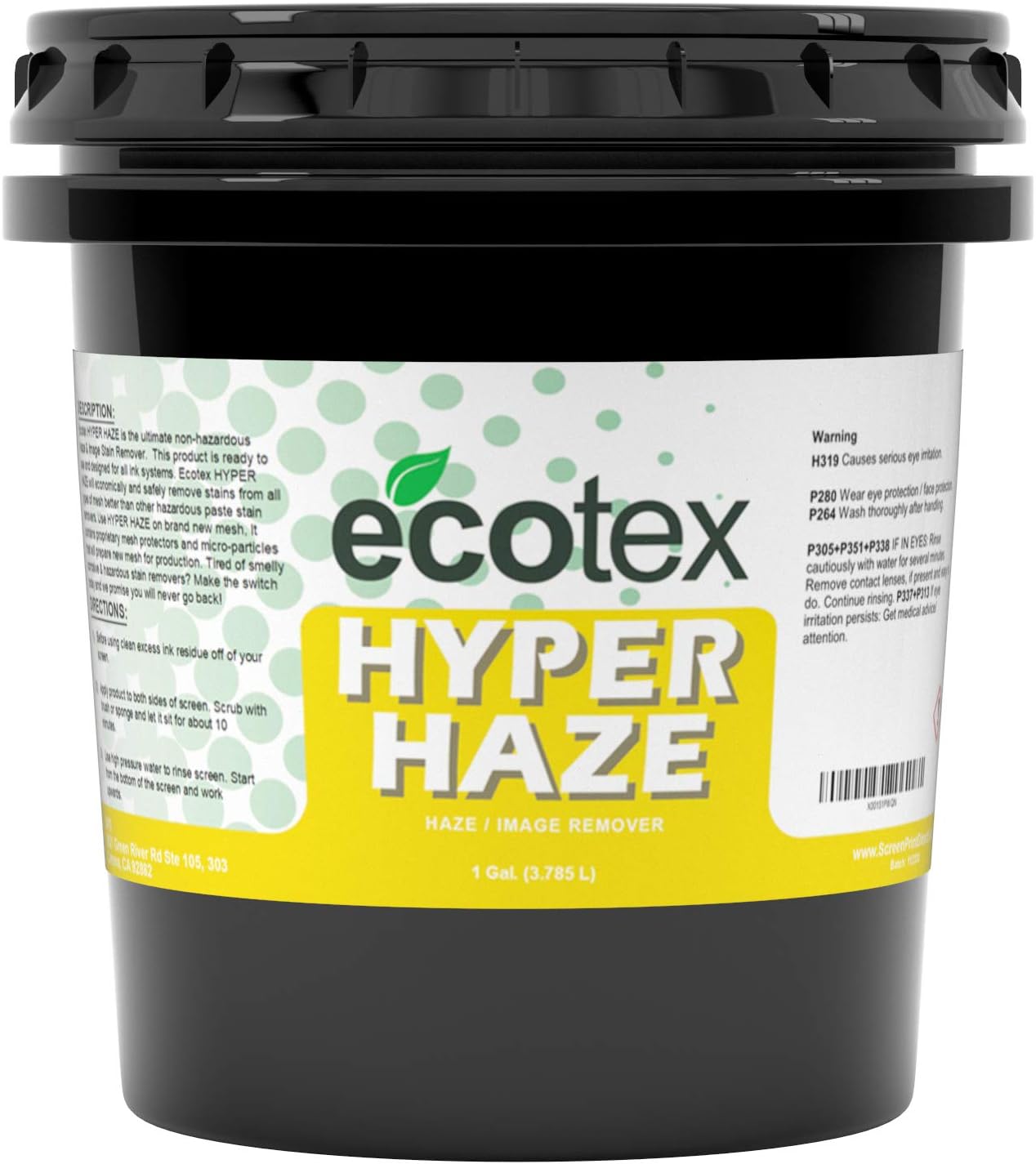 Screen Print DirectEcotex® All Purpose Printing Hyper Haze (Gallon - 128oz.) - Eco Friendly Haze Remover and Degreaser, Plastisol and Water Based Ink Remover - Silk Cleaner for Printing s