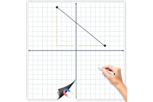 WEIZHEN Magnetic XY Coordinate Dry Erase Grid, 30"x30" – Reusable Write & Wipe Graphing Board for Math Practice, Classroom, Homeschool, and Educational Use – Ideal for Graphing, Teaching, and Learning