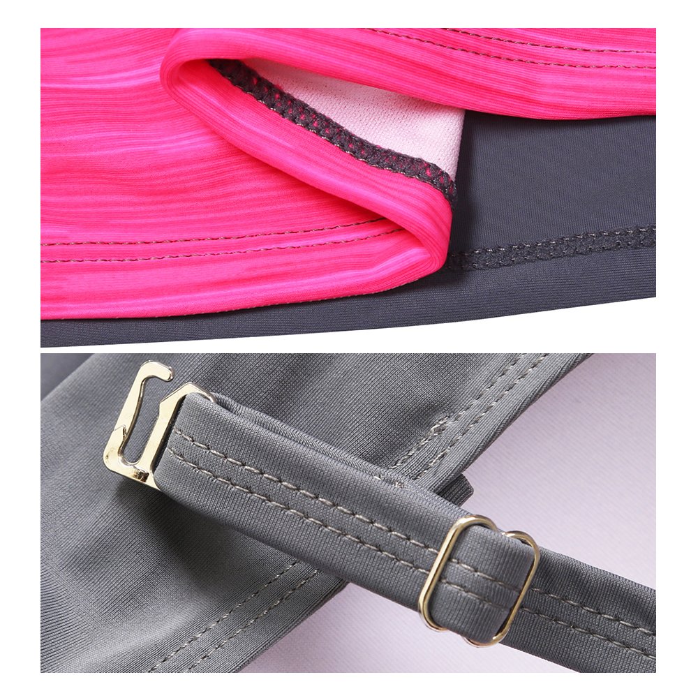 Sportshe Women Sport Push up Tankini Swimsuit Pantyskirt Swimwear Two Pieces Bathing Suit S-XXXL