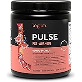 LEGION Pulse Pre Workout - All Natural Nitric Oxide Preworkout Drink to Boost Energy, Creatine Free, Naturally Sweetened, Beta Alanine, Citrulline, Alpha GPC (Blood Orange)