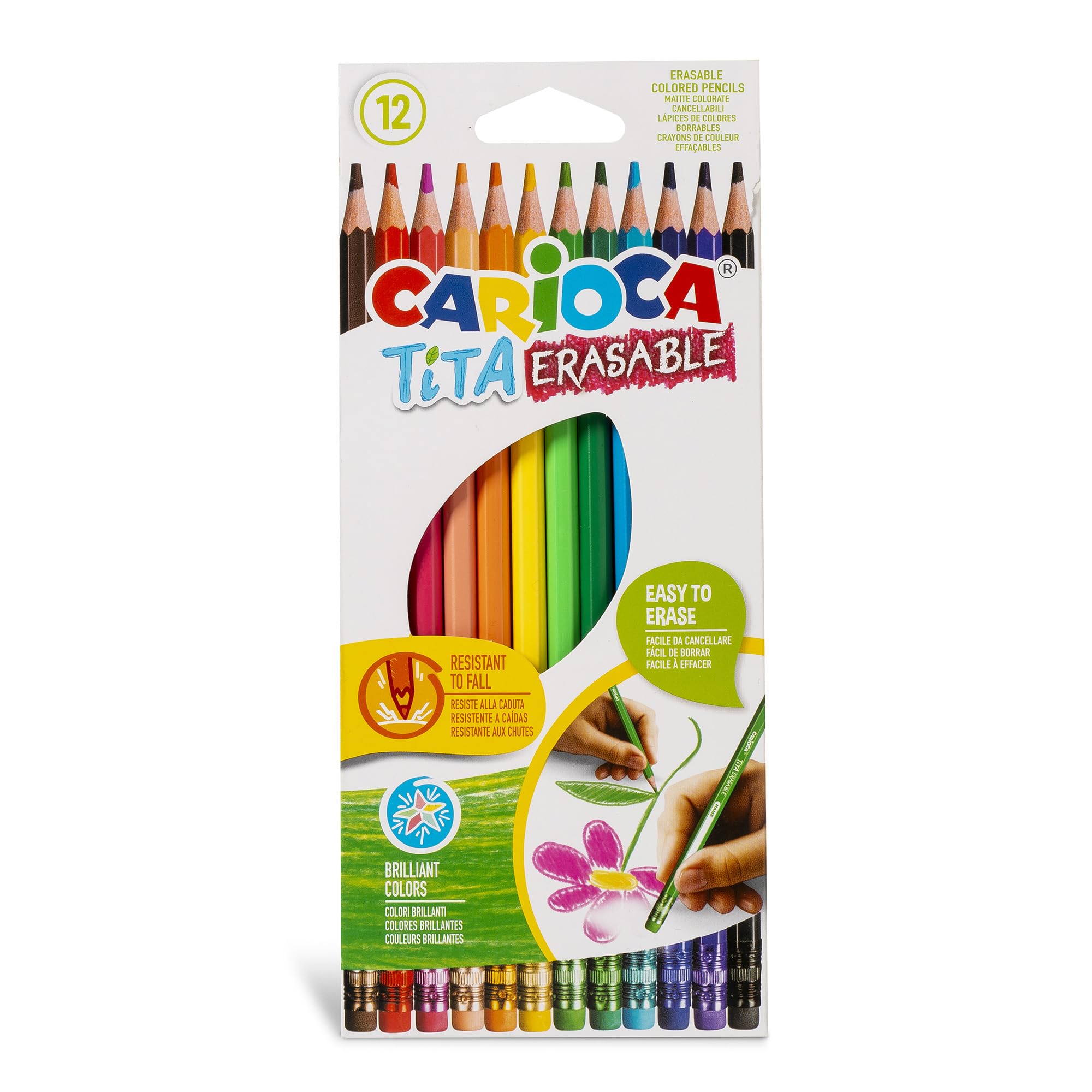 Carioca 42897 Tita Erasable Colouring Pencil (Pack of 12)