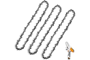 NIUBGONER 4 Inch Mini Saw Chain for Stihl GTA 26,Pruner Mini Saw Chain Replace for 30070030101,71PM328,36700000028,3670 005 0028（3 Chains）