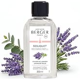 MAISON BERGER Reed Diffuser Refill, 200 ml, Lavender Fields | Fragrance Refill for Reed and Ceramic Diffusers, Passive Diffusion, ~6 Weeks, No Flame or Electricity, Made in France