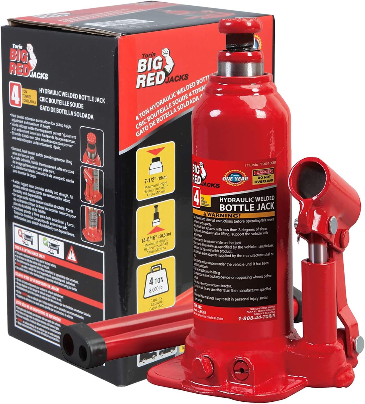 Big Red T90403 Hydraulic Bottle Jack, 4 Ton Amazon.co.uk Car & Motorbike