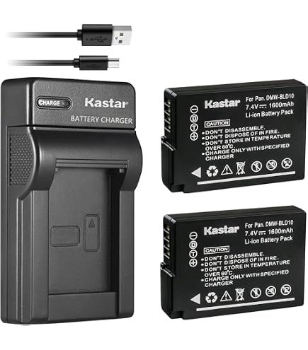 2 Batterie DMW-BCG10 E Caricabatterie Doppio USB Per Lumix DMC-TZ7, TZ8, TZ10, ZS3, ZS7, Leica V-Lux20/30/40