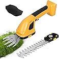 Cordless Hedge Trimmer Compatible with DeWalt 20V MAX Battery, 4" Grass Shear & 8" Shrubbery Trimmer with Fast Blade Change, Safety Lock for Yard, Lawn, Garden (Battery Sold Separately)