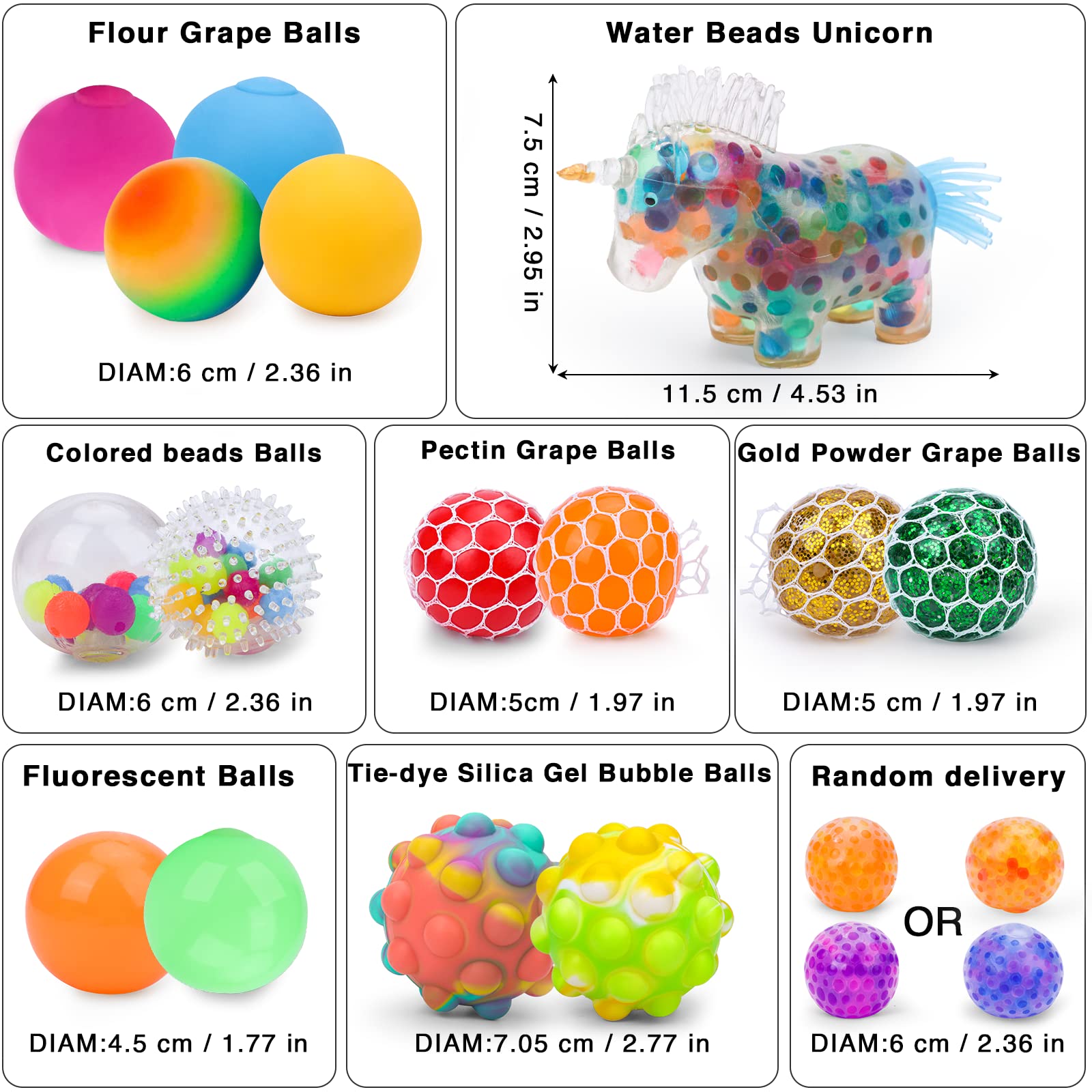 Mua Besnel Sensory Stress Balls Set Squishy Balls, Squishy Stress ...