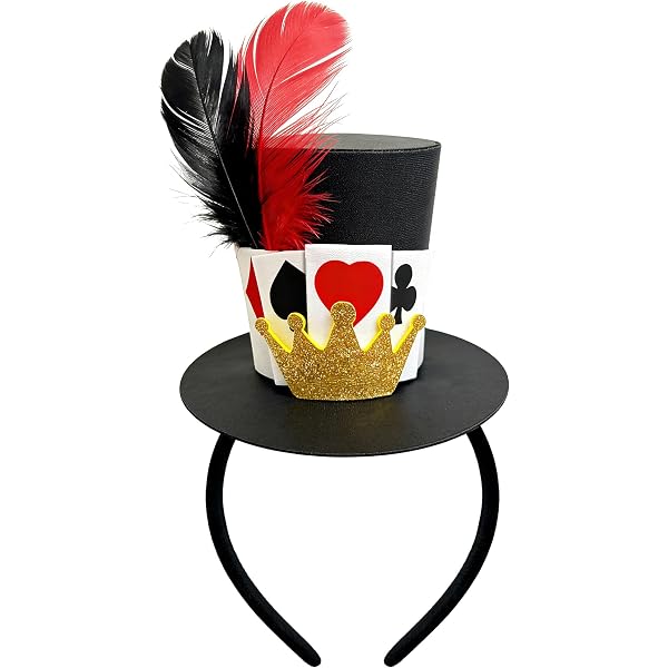 C Themed Party Tiaras Poker Dice Feather Headpiece 24 Pack Adult Halloscume 24 Pcs Casino Themed Party Tiaras Poker Dice  main image 3