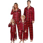 Schbbbta Christmas Family Silk Pajamas Matching Sets Long Sleeve Pj Set Satin Button Down Holiday Sleepwear