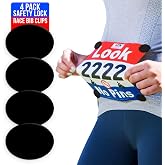 BibBoards bibSNAPS Race Bib Clips, Solid Black, 4 Pack | Race Bib Clips, Safety-Lock Fasteners, Non-Magnetic, Reusable, Fabric-Friendly, For Running, Marathons, Triathlons, Cycling