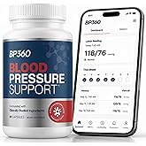 BP360 Blood Pressure Supplements - Includes Free BP Tracking Companion App | NSF Certified Blood Pressure Support - Clinically Studied Ingredients - Third Party Tested