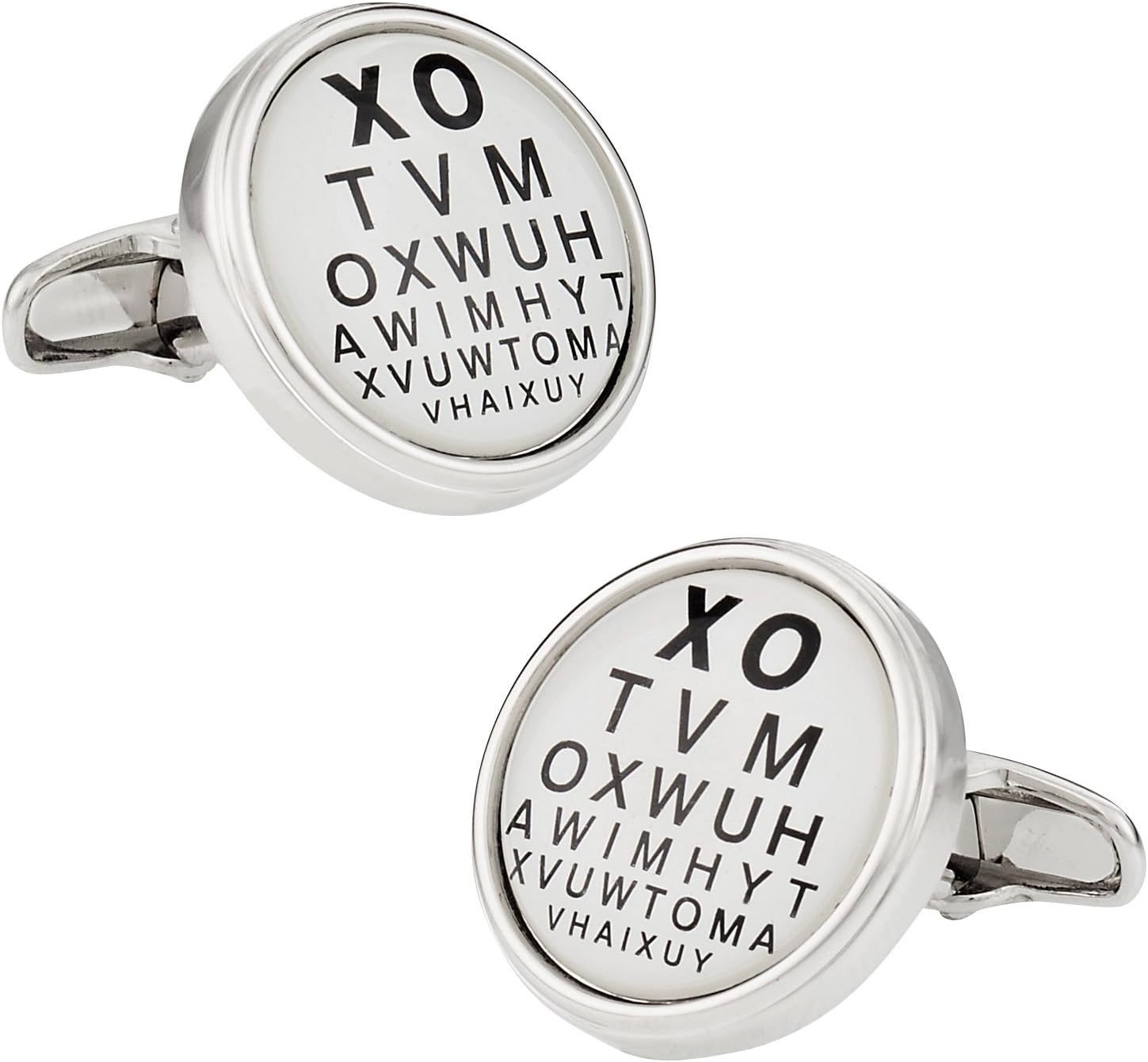 Cracked PepperEye Chart Optometrist Cufflinks