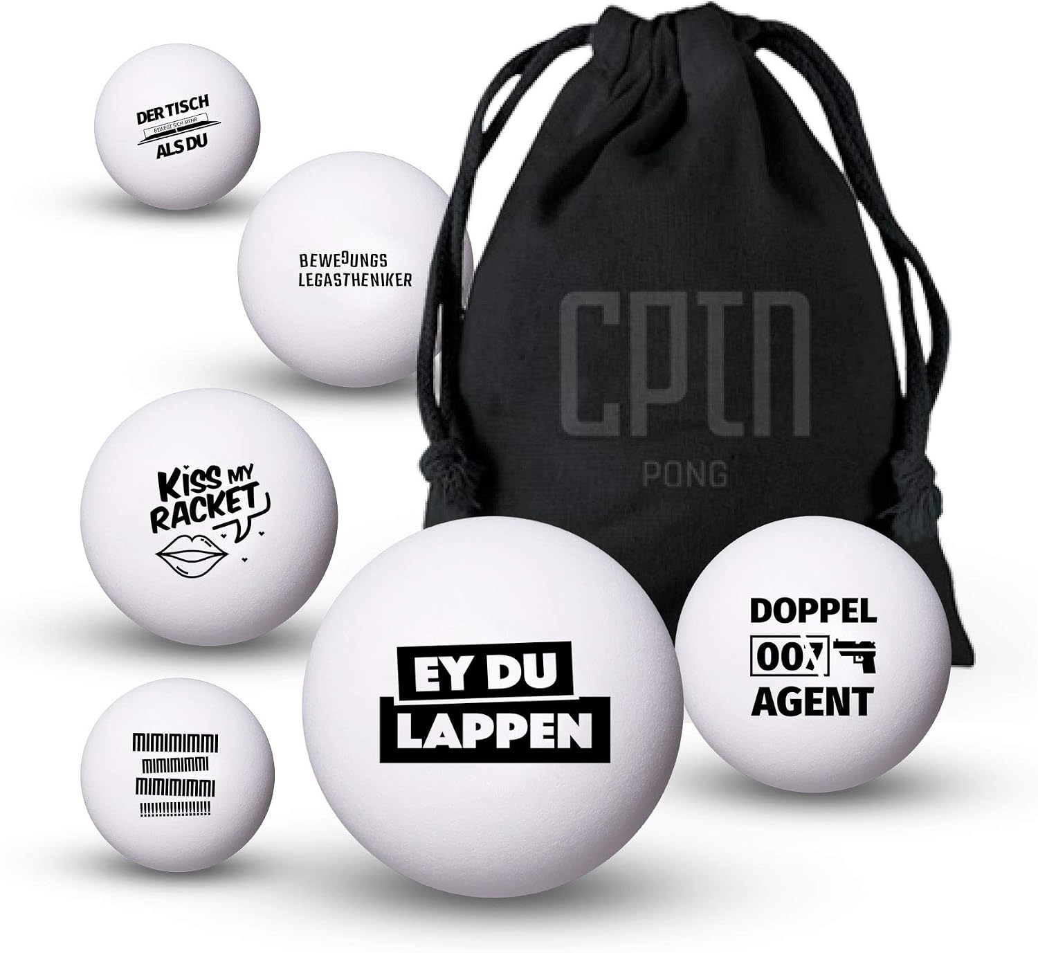 Rebel Tischtennisbälle Set 6 Stück - ABS 1-Stern Bälle 40mm Weiß RBA-4007 Für Training & Freizeit Rebel Tischtennisbälle Set 6 Stück - ABS 1-Stern Bälle 40mm Weiß RBA-4007 Für Training & Freizeit