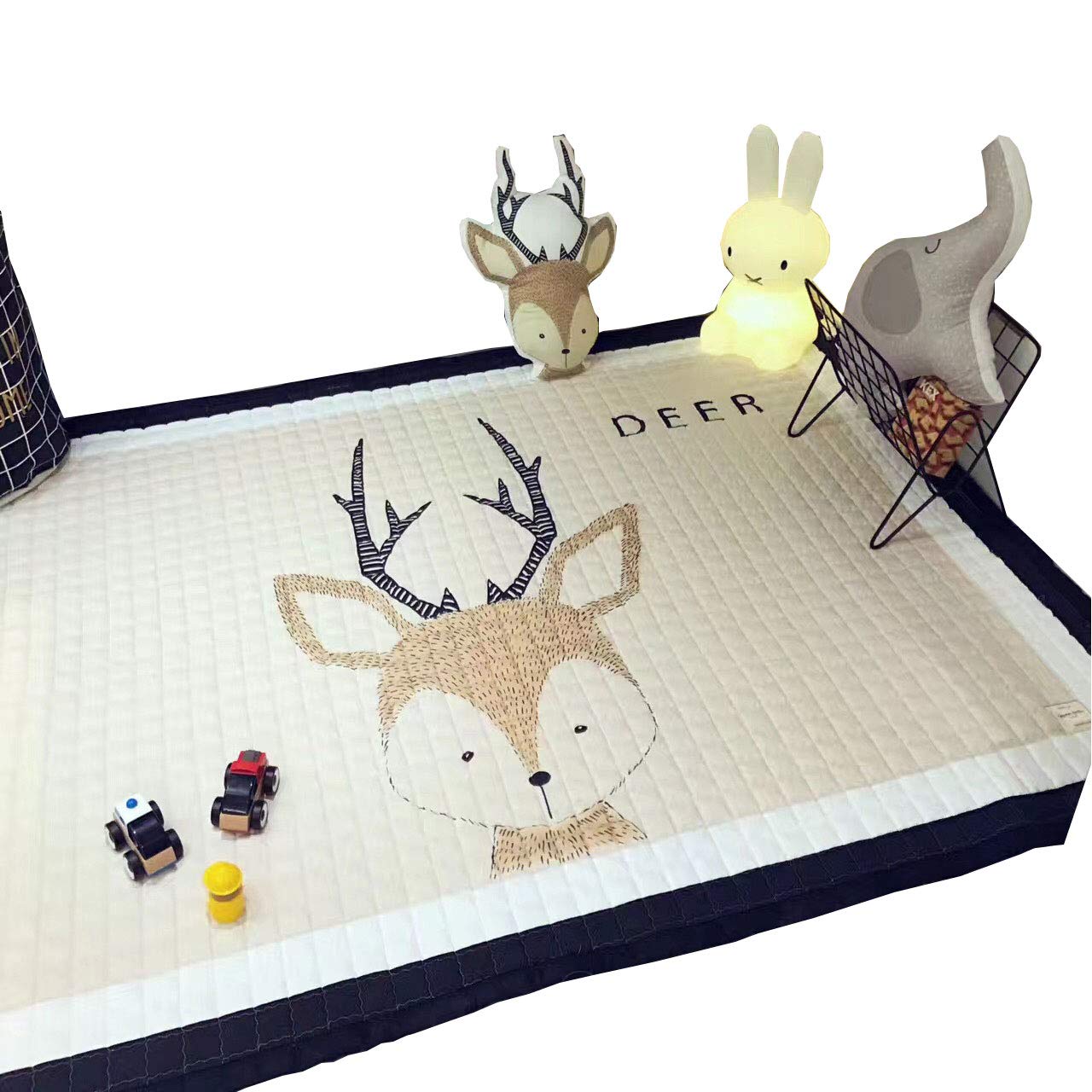 IHEARTYOU Baby Crawling Mat Cute Deer Play Carpet Children Bedroom