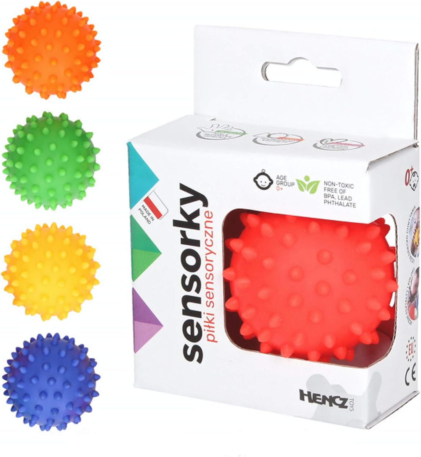 Sevira Kids Balle Sensorielle Massage Jouet D Eveil Pour Bebe Fabrique En Ue Sans Bpa 1 Piece Rouge Amazon Fr Bebes Puericulture