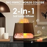 SALKING 2-in-1 Himalayan Salt Lamp Diffuser 150ml Auto Off Flame view 3