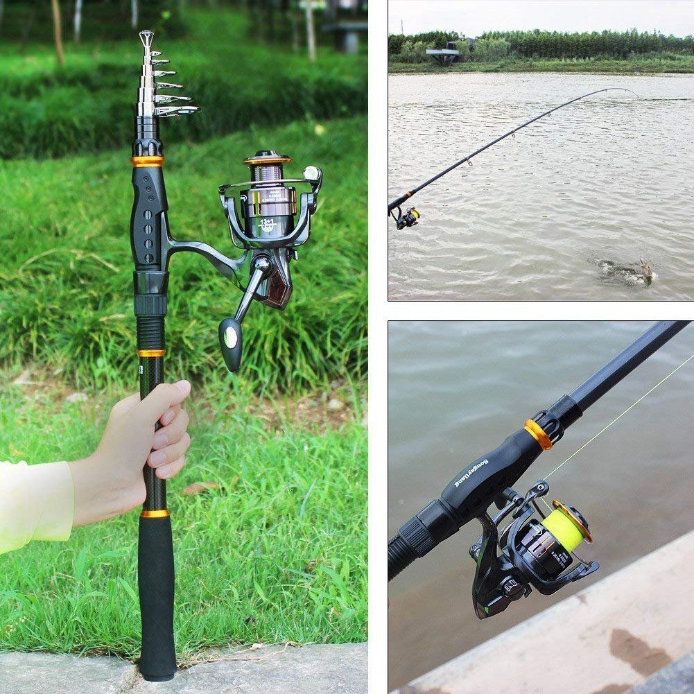 Sougayilang Fishing Rod Reel Combos, Collapsible Telescopic Fishing