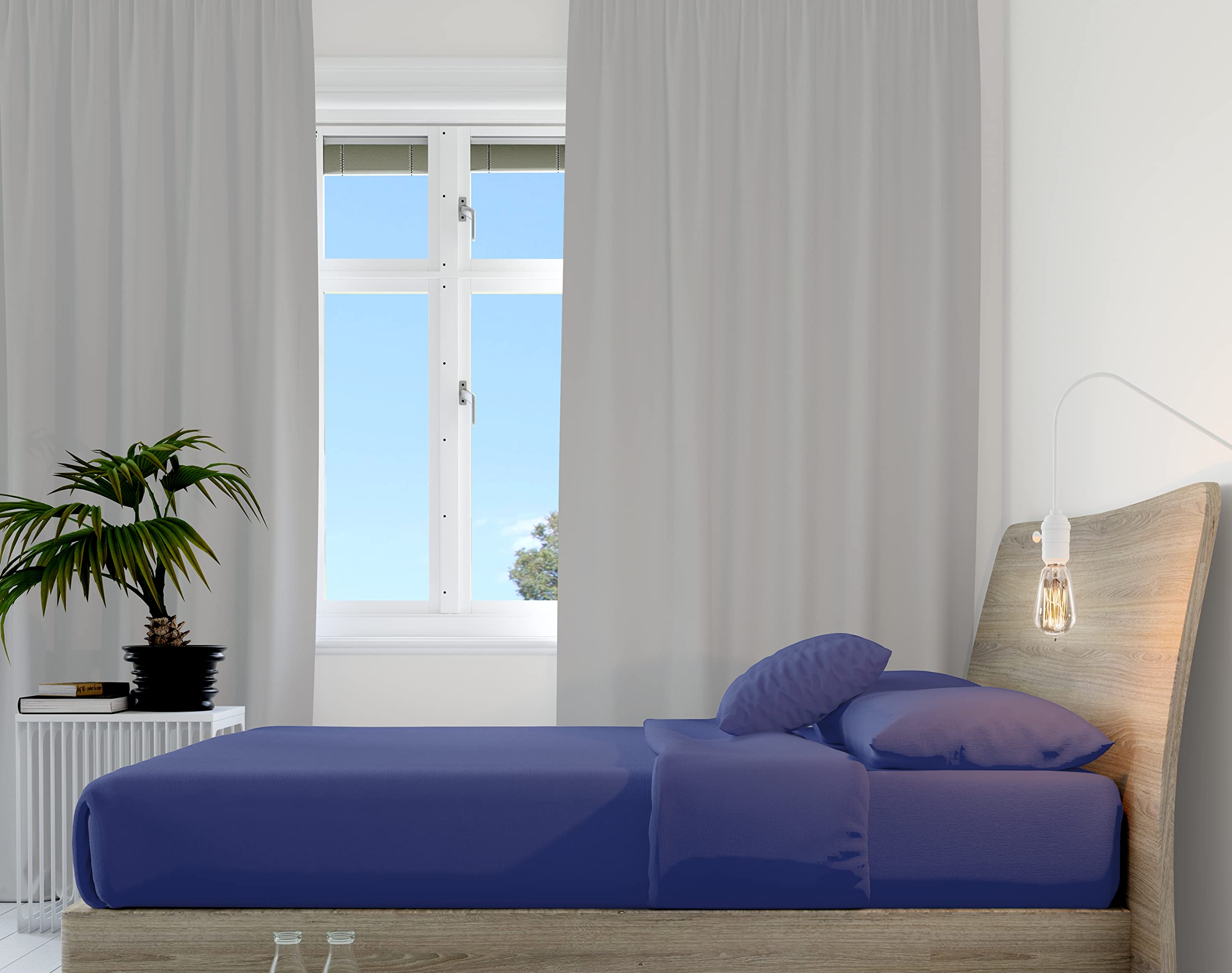 Hometex Microfibre Pillowcases (x2) - Navy