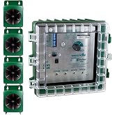 Bird-X Super BirdXPeller PRO Sonic Bird Scare, 6 Acres, Crows Grackles | 4 Speakers, Recorded Natural Bird Sounds, Predator Calls, Programmable Volume, 3-5 kHz, 6-Acre Reach, 100-Foot Speaker Wires