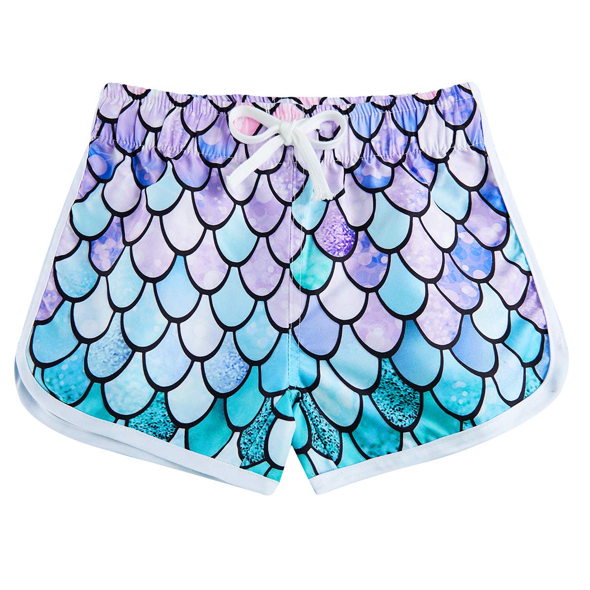 Girls Shorts Hot Pants Running Short Quick Dry Beach Board Swimwear Bathing Suit Casual Sport Summer Shorts with Drawstring 4-9 Years