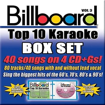 Billboard Karaoke Billboard Top 40 Karaoke Box Set Vol 3 40 40 Song Box Set 4 Cd Amazon Com Music Billboard Karaoke Billboard Top 40 Karaoke Box Set Vol 3 40 40 Song Box Set 4 Cd Amazon Com Music
