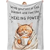 Hudiegify Get Well Gifts for Women Men After Surgery, Breast Cancer Care Gifts for Woman, Feel Better/Surgery Recovery/Healing/Hospital Gift for Women Healing Blanket 60"X50" - Gray