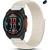 Koazon Nylon Quick Fit Watch Bands Compatible with Garmin Fenix 8 43mm/7S Pro/7S/6S Pro/6S/5S/5S plus,20mm Soft Lightweight Adjustable Sport Hook and Loop Strap for Approach S70 42mm Accessory