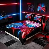 Loussiesd Single Gamer Duvet Cover Set Multi Color Gamepad Bedding 2 Pcs view 3
