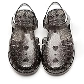 HaHaGuu Girls Jelly Sandals Summer Costume Princess Dress Flat Breathable Waterproof Fisherman Gladiator Shoes For Girl Closed Toe Beach Flat-Sandals For Toddler Little Kid Big Kids