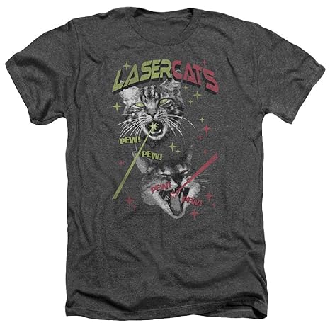 Saturday Night Live Sketch Comedy TV Laser Cats Pew! Pew! Adult Heather T-Shirt
