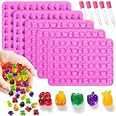 Mity rain 5pcs Fruit Snack Molds Silicone Bpa Free, Gummy Candy Molds Chocolate Molds With 5pcs Dropper For Kids, Including M