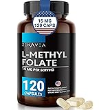 L-Methylfolate 15mg (120 Vegan Capsules) - Max Absorption and Potency - L Methyl Folate Supplement, 5-MTHF for Folic Acid Def