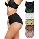 LEVAO Women's High Waist Seamless Underwear Full Coverage Brief No Show Panties Sexy Comfortable Pantie Multi Pack S-XXL