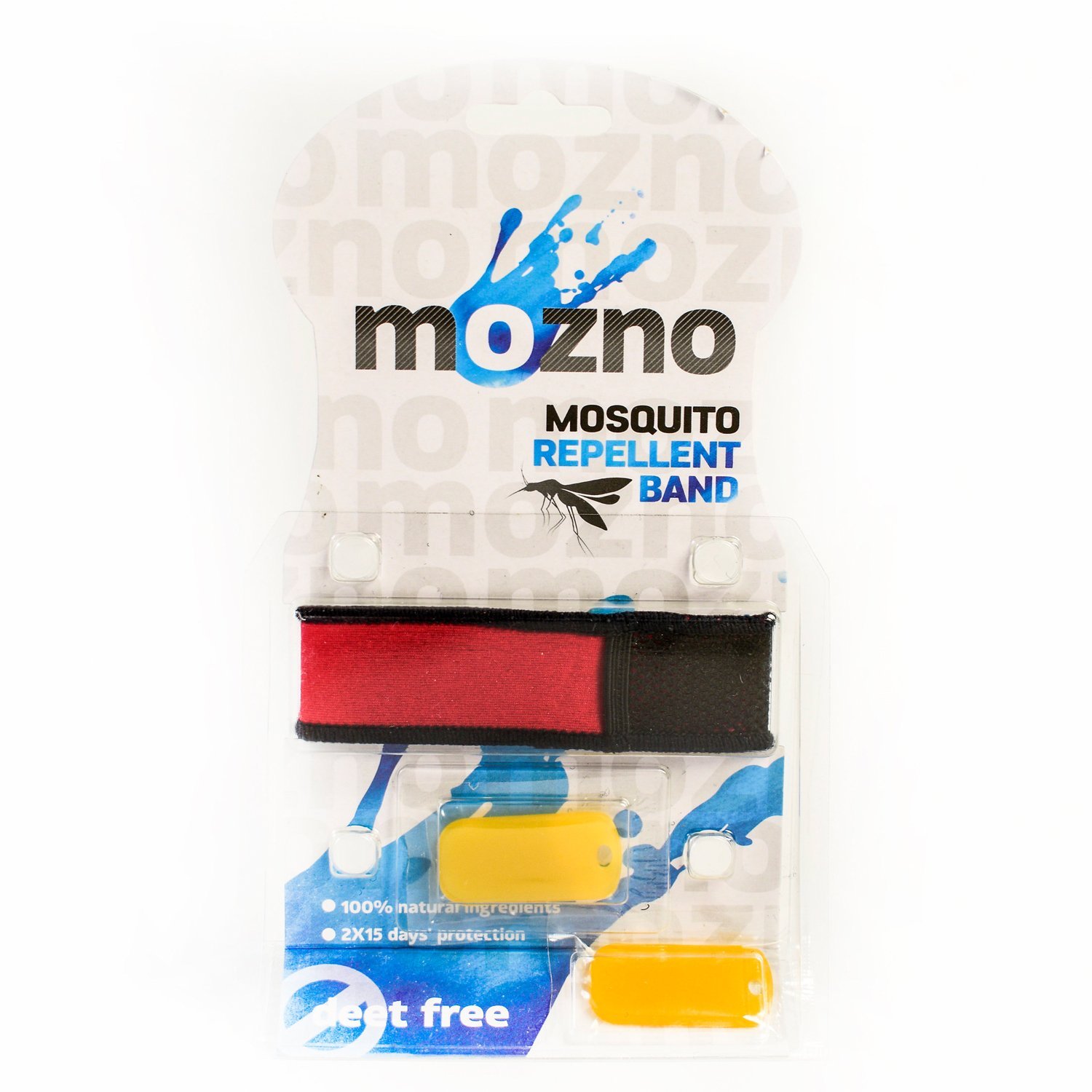 Mozno 100% Natural Mosquito Repellent Travel Bands (DEET FREE) Includes 2x7 day refills Anti-bite lightweight bracelet on Amazon UK
